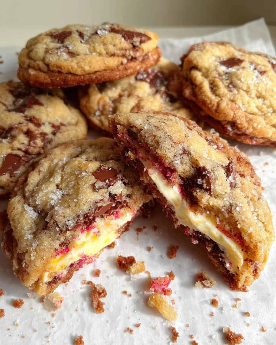 Irresistible Cheesecake Stuffed Chocolate Chip Cookies Recipe