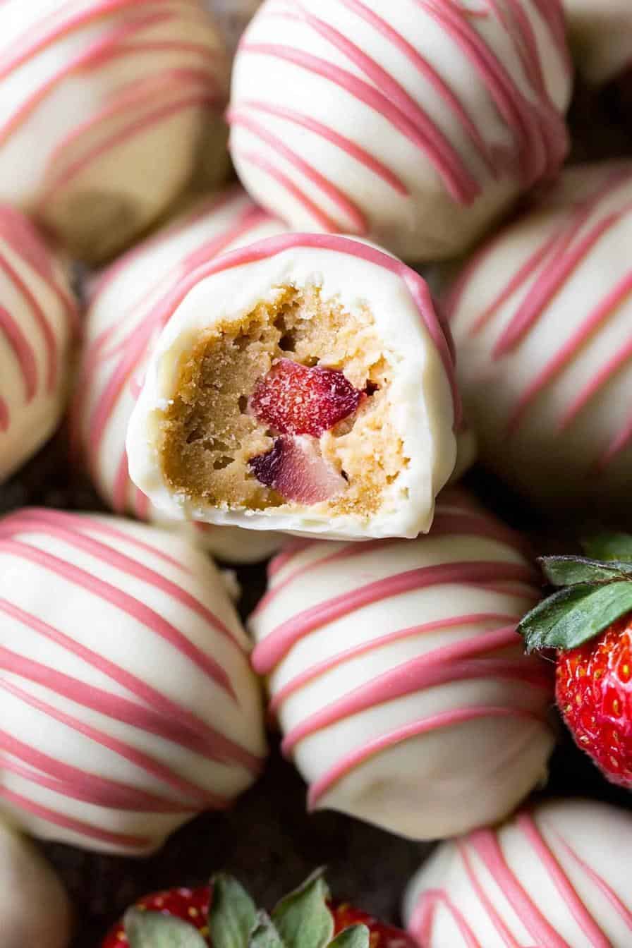 Strawberry Cheesecake Truffles - detail 3