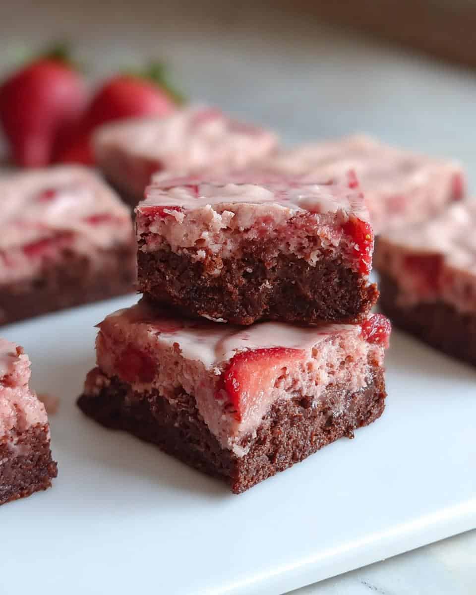 Ultimate Strawberry Brownies - detail 2
