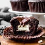 Cream Filled Chocolate Cupcakes