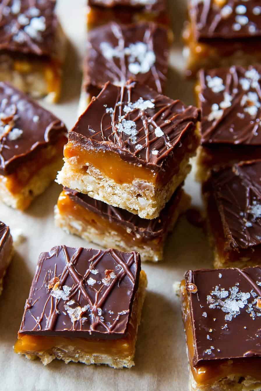 Salted Caramel Pretzel Crunch Bars - detail 2