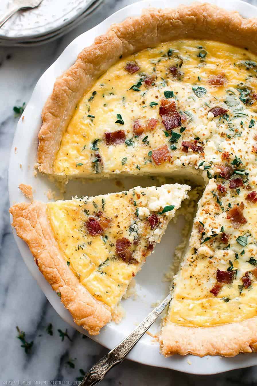 easy homemade quiche recipe with simple ingredients - detail 2