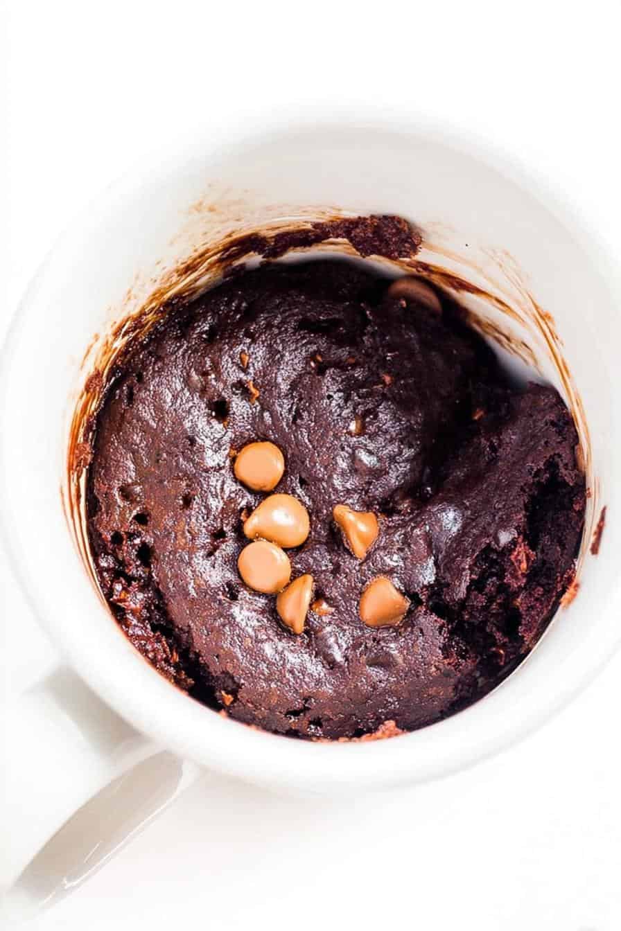 microwave brownie mug cake - detail 1