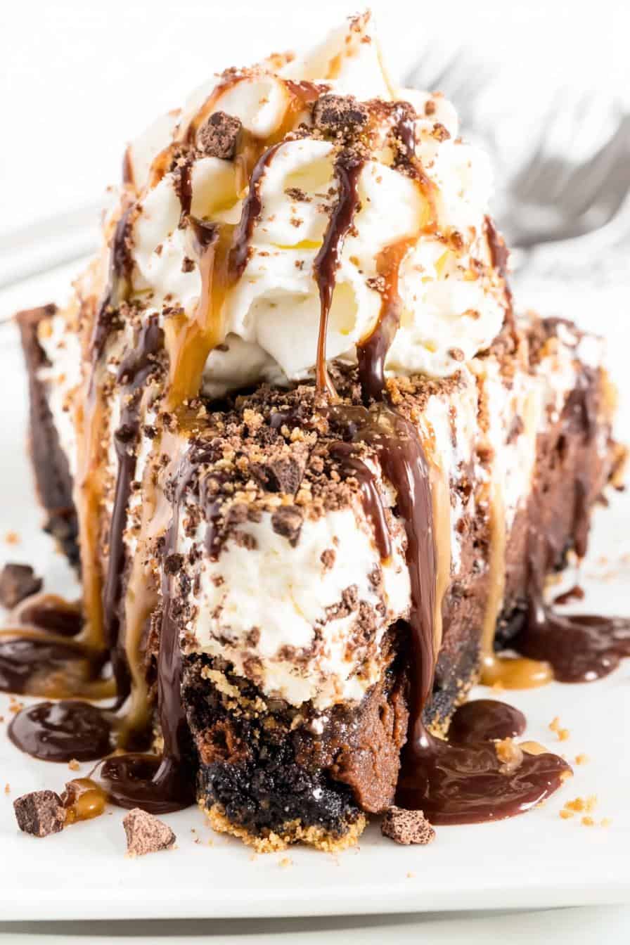 Brownie Pie in Graham Cracker Crust - detail 2