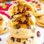Caramel Stuffed Chocolate Chip Cookies